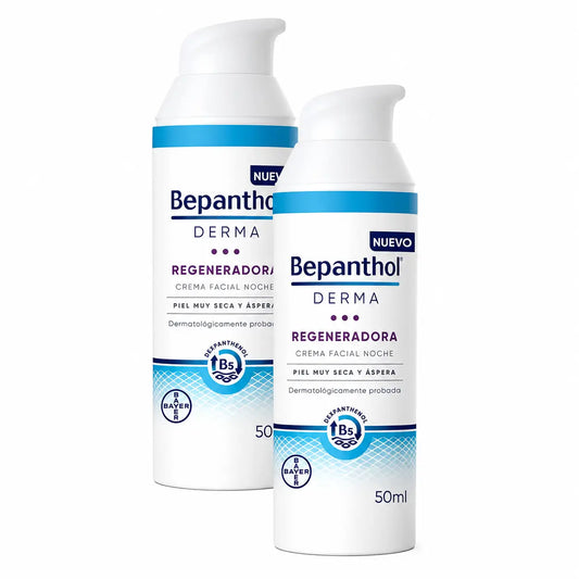 Bepanthol Regenerating Facial Night Cream, Pack of 2 x 50 ml