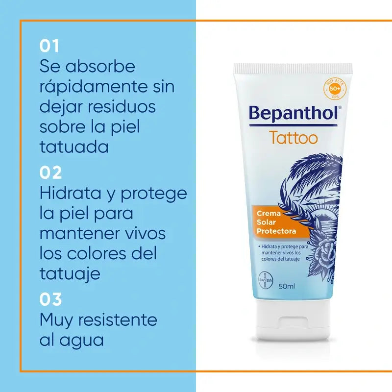 Bepanthol Tattoo Sunscreen SPF50, 50 ml