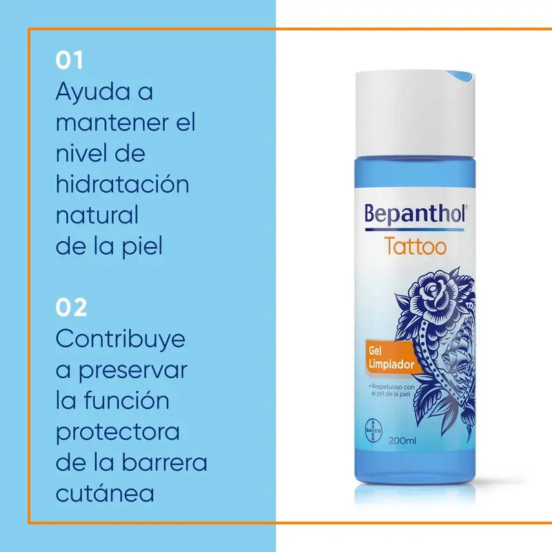 Bepanthol Tattoo Cleansing Gel, 200 ml