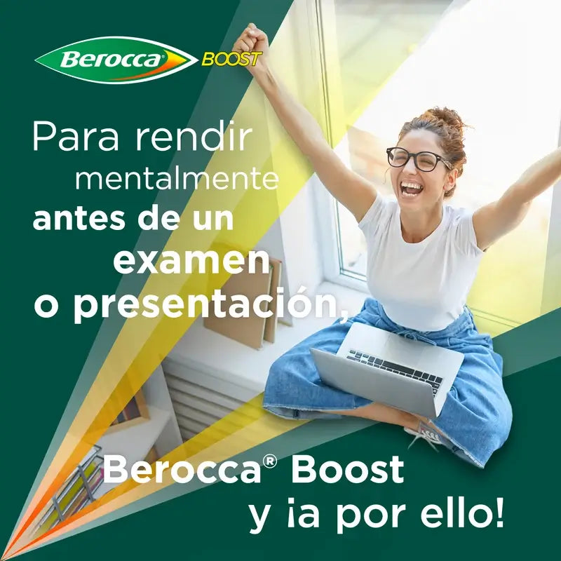 Berocca Boost Magnesium, Vitamins and Minerals with Guarana, 15 Effervescent Tablets