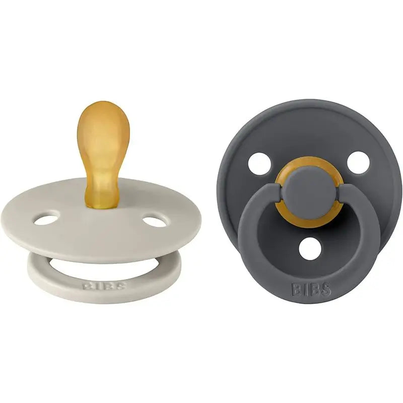 BIBS 2 Pacifiers Colour Symmetric Sand/Iron 0/6 Months
