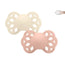 BIBS 2 Pacifiers Infinity Symmetrical Ivory/Blush 6/18 Months