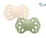 Bibs 2 Pacifiers Infinity Anatomical Ivory/Sage 0-6 Months
