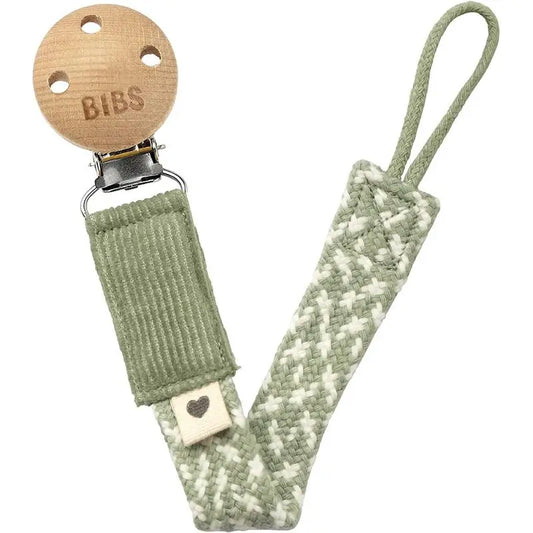 BIBS Sage/Ivory Braided Dummy Holder