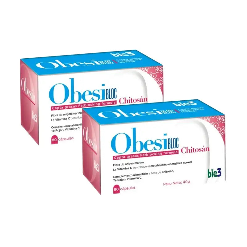 Bie3 Obesibloc Chitosan 500 Mg, 2X80 Capsules