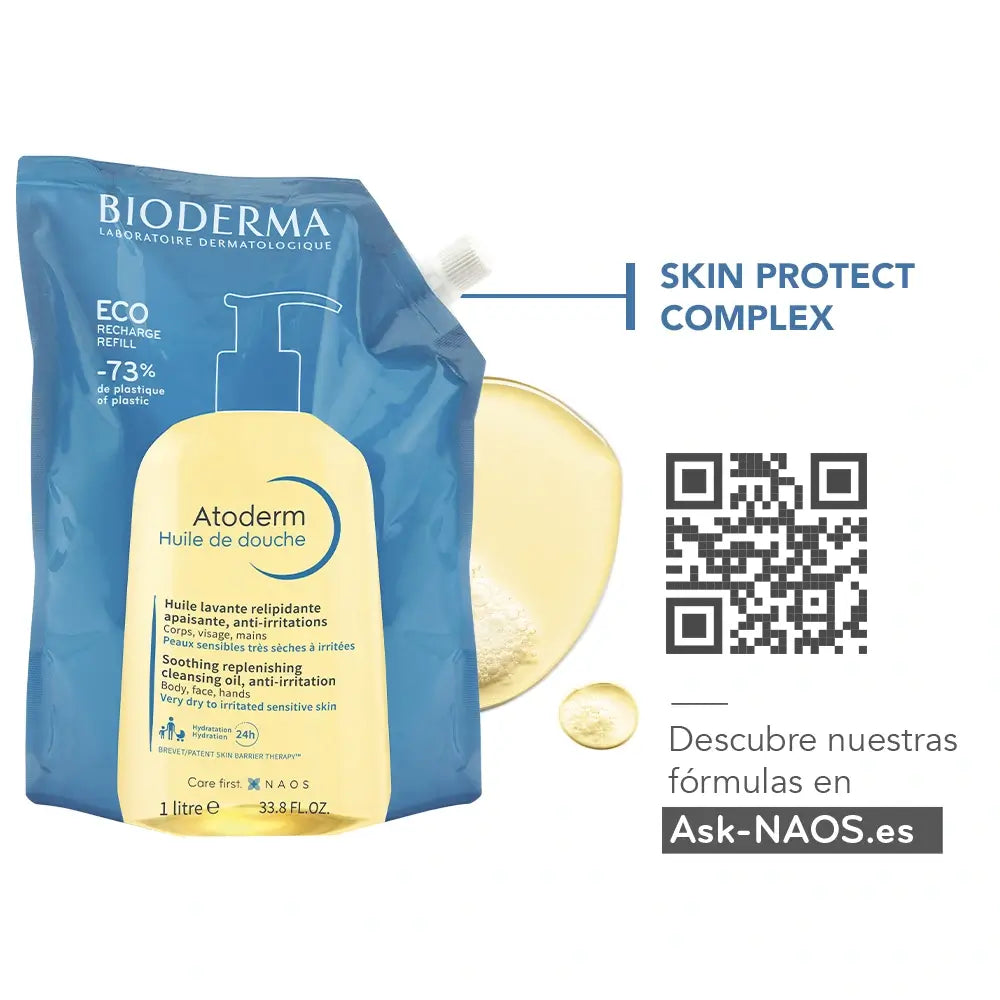 Bioderma Atoderm Eco-Refill Shower Oil, 1 L