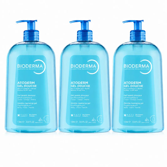 Bioderma Atoderm Shower Gel 1 litre, pack of 3