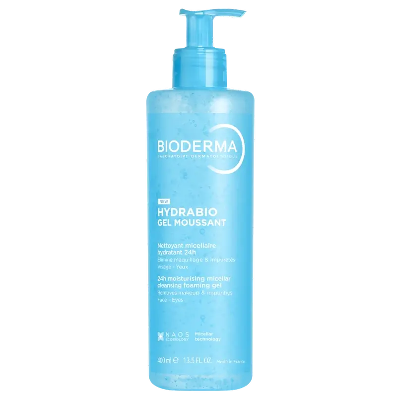 Bioderma Hydrabio Gel Moussant Micellar Gel for Dehydrated Skin , 400 ml