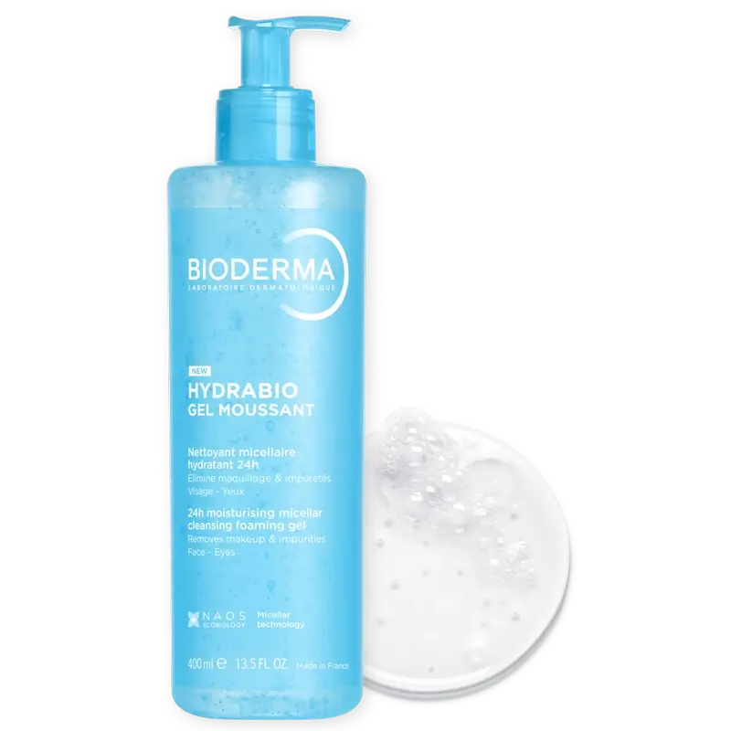 Bioderma Hydrabio Gel Moussant Micellar Gel for Dehydrated Skin , 400 ml