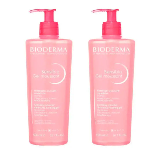 BIODERMA Sensibio Moussant Gel, Pack 2 x 500 ml