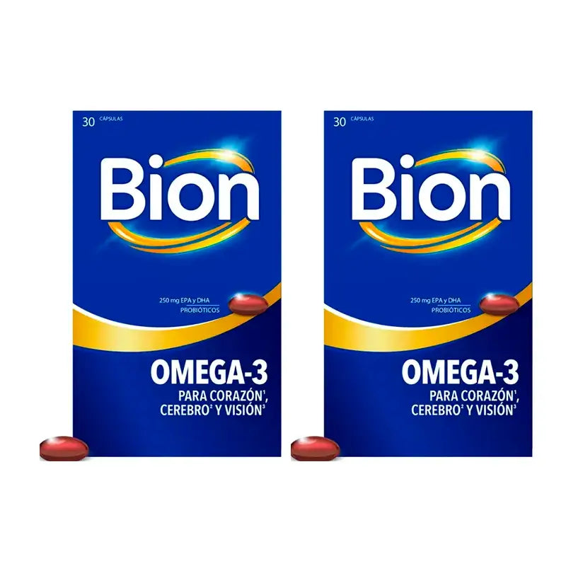 Bion3 Omega-3 With Probiotics, Pack 2 x 30 capsules