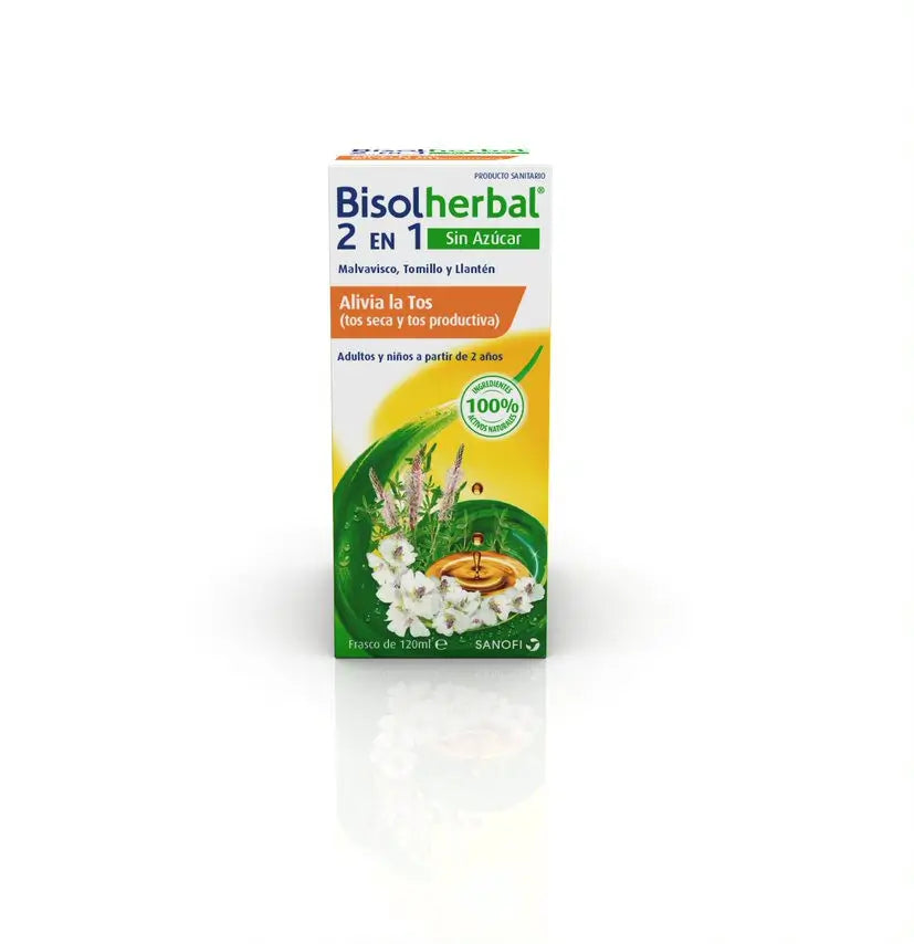 Bisolherbal 2 In 1 Sugar Free Syrup 120 ml bottle