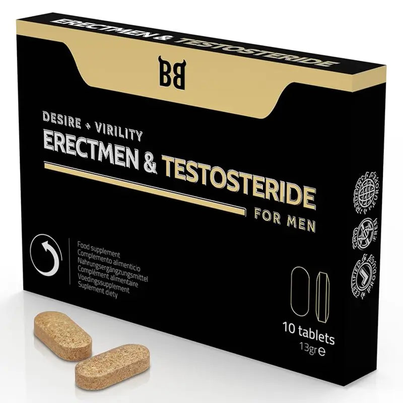 Blackbull By Spartan Erectmen & Testosteride Male Potency & Testosterone 10 Capsules