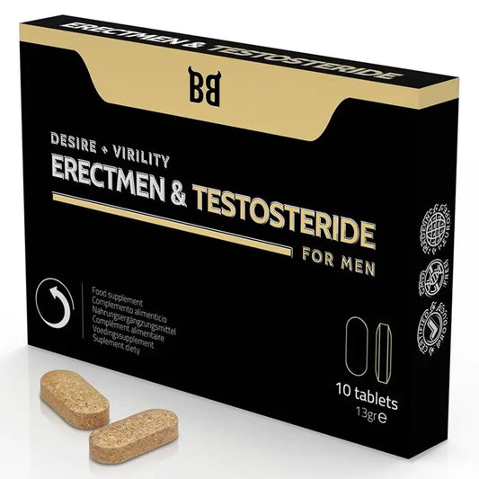 Blackbull By Spartan Erectmen & Testosteride Male Potency & Testosterone 10 Capsules