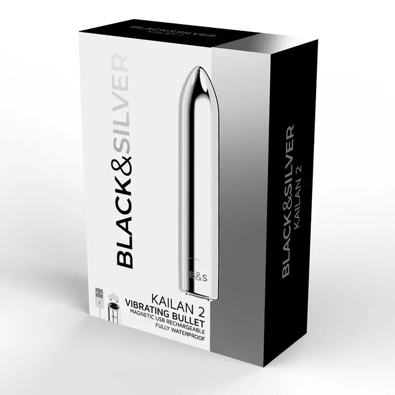 Black&Silver Kailan 2 Vibrating Bullet Silver