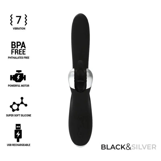 Black&Silver Bunny Johnny Vibrating Vibe