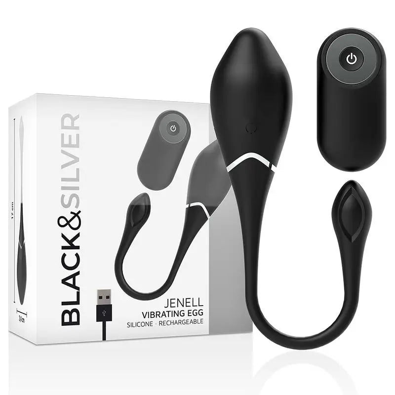 Black&Silver Jenell Rechargeable Vibrating Egg