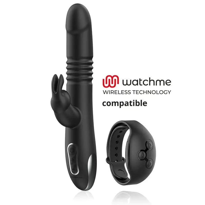 Black&Silver Kenji Stimulating Vibe Compatible With Watchme Wireless Technology