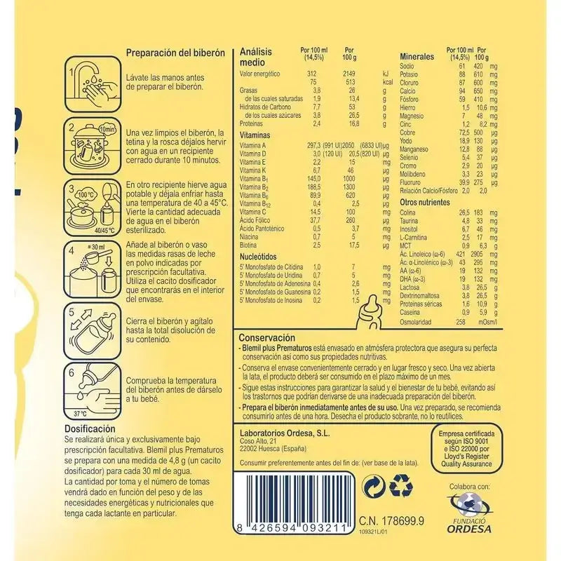 Blemil Plus Premature Infants, Pack 3 x 400g
