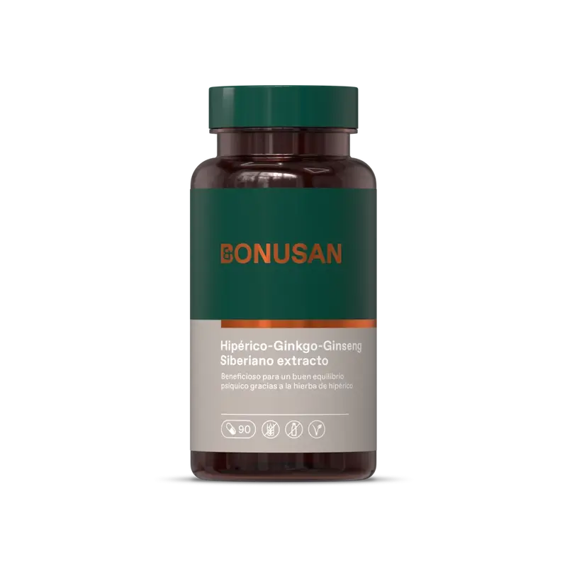 Bonusan Hypericum-Ginkgo-Siberian Ginseng Extract , 90 capsules