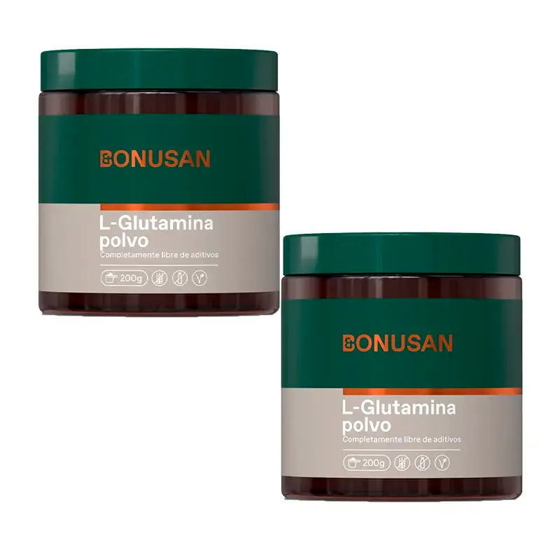 Bonusan L-Glutamine Powder, Pack 2 x 200 grams