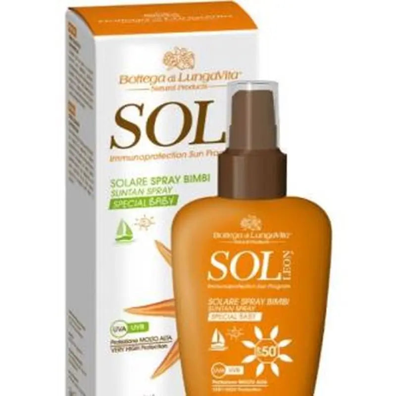 Bottega Di Lungavita Sol Leon Baby Sun Spray Spf 50 150Ml.