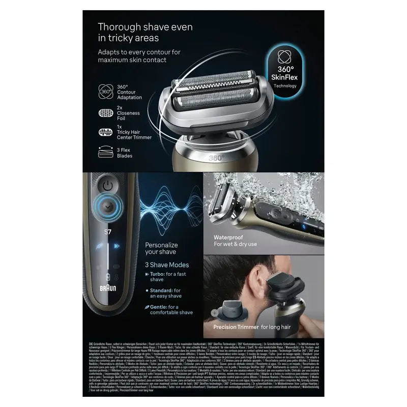 Braun Series7 Shaver 72-C7200Cc Golden