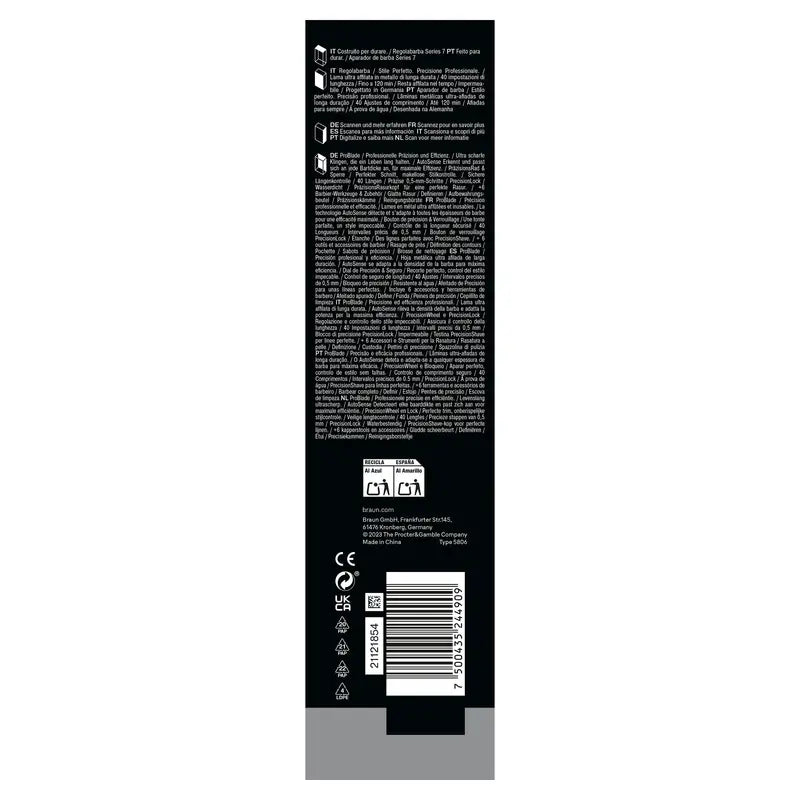 Braun Series 7 Beard Trimmer 40 Lengths Bt7520