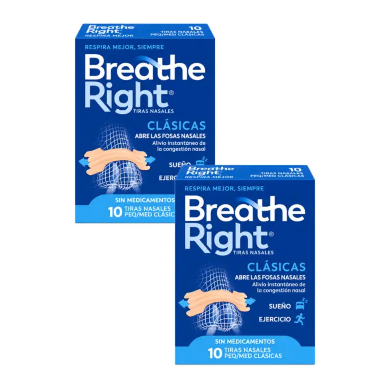 Breathe Right Coloured Nasal Strips, Large Size, Pack of 2 x 30 units