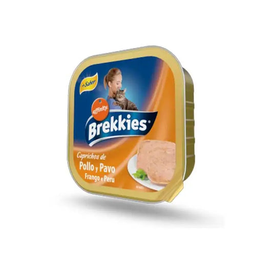 Brekkies Wet Cat Food, Turkey and Chicken, 100 g
