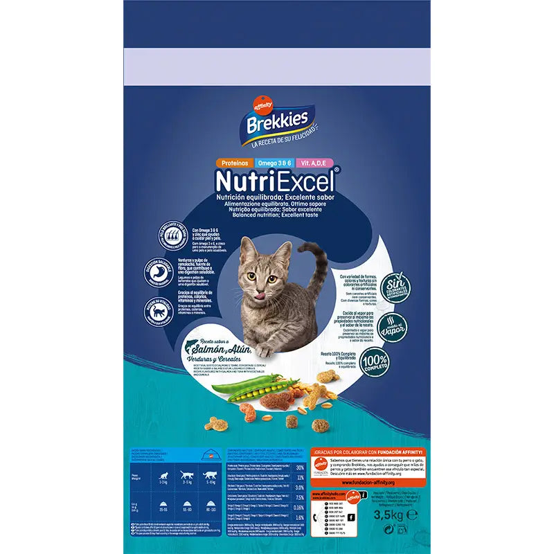Brekkies Excel Feline Adult Feline Recipe Salmon, 3.5 kg, cat food