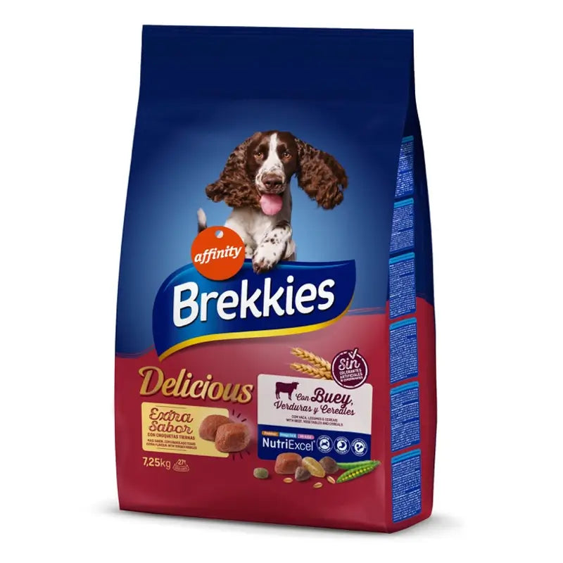 Brekkies Delicious Beef Dog Food, 7.25 kg