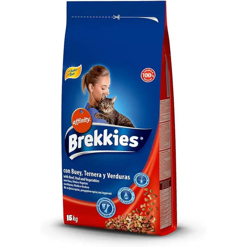 Brekkies Cat Food – Beef, 15 kg