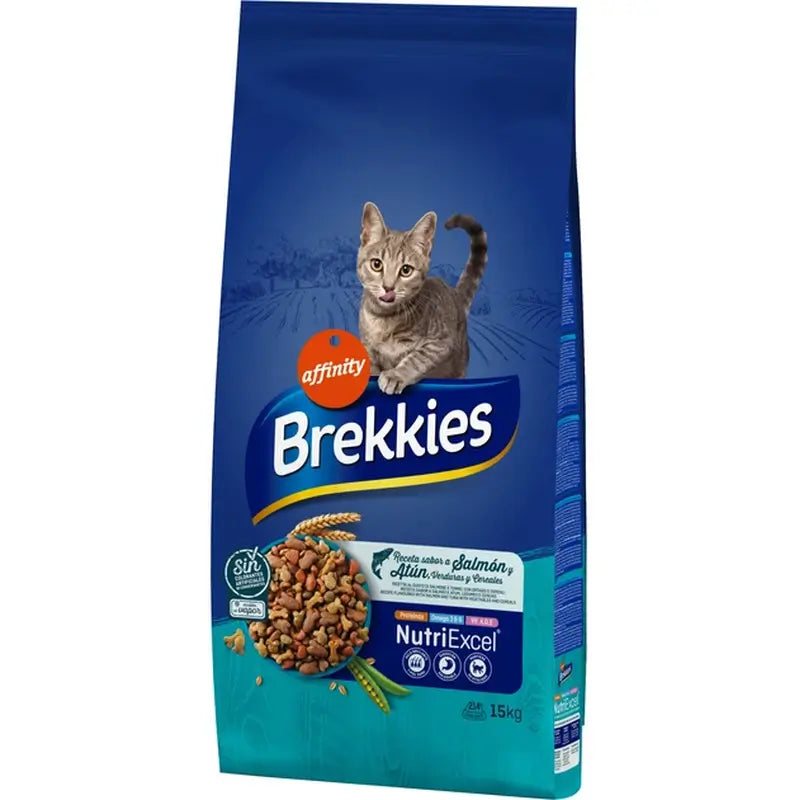 Brekkies Cat Food – Salmon Recipe, 15 kg