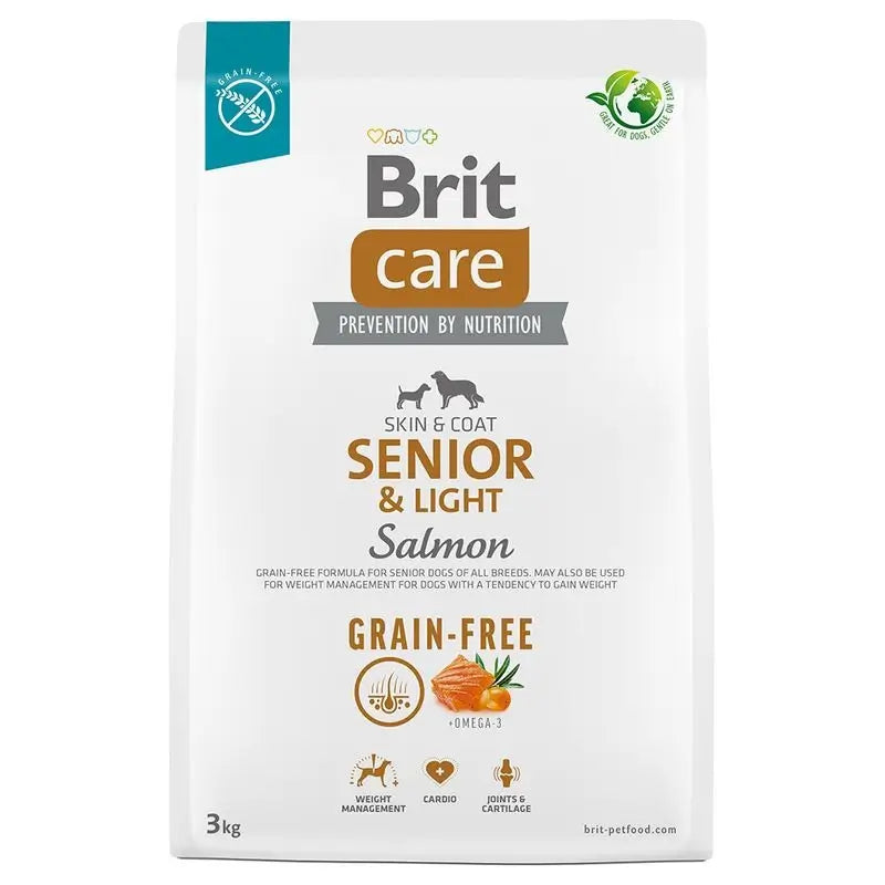 Brit Care Dog Adult Grain Free Senior Light Salmon 3Kg for Dogs