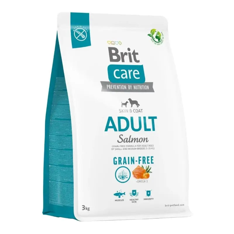 Brit Care Grain-Free Adult Dog Food for Large Breeds – Salmon, 3kg