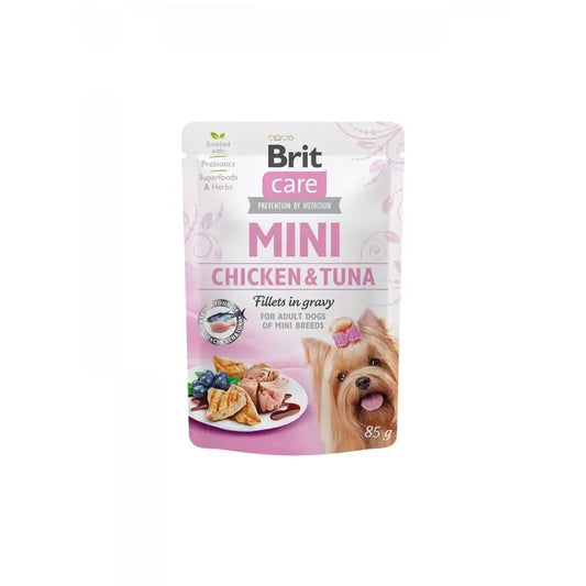 Brit Care Dog Mini Chicken & Tuna Pouch, 24 x 85 grams