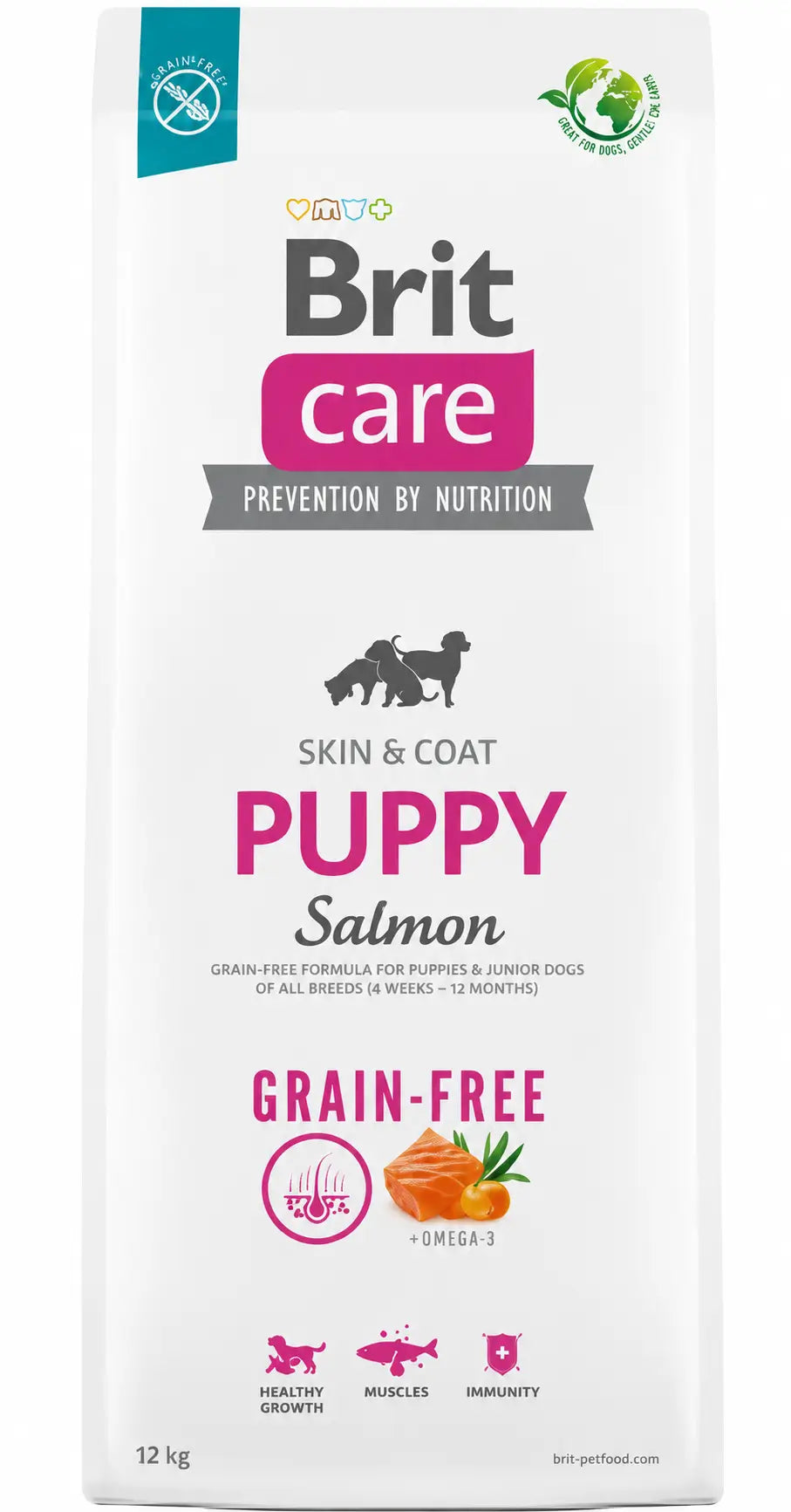 Brit Care Dog Puppy Grain Free Salmon 12Kg for Dogs