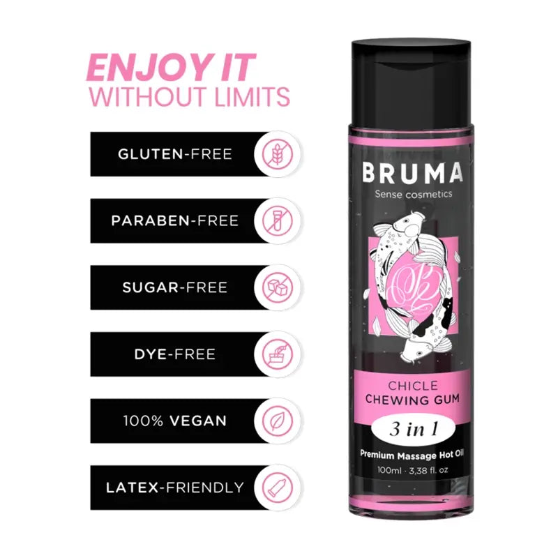 Premium Massage Oil Mist 3 In 1 Bubble Gum Flavour , 100 ml