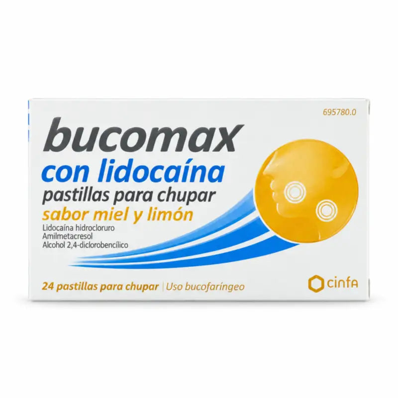 Bucomax Lidocaine Honey Lemon Flavour 24 Lozenges