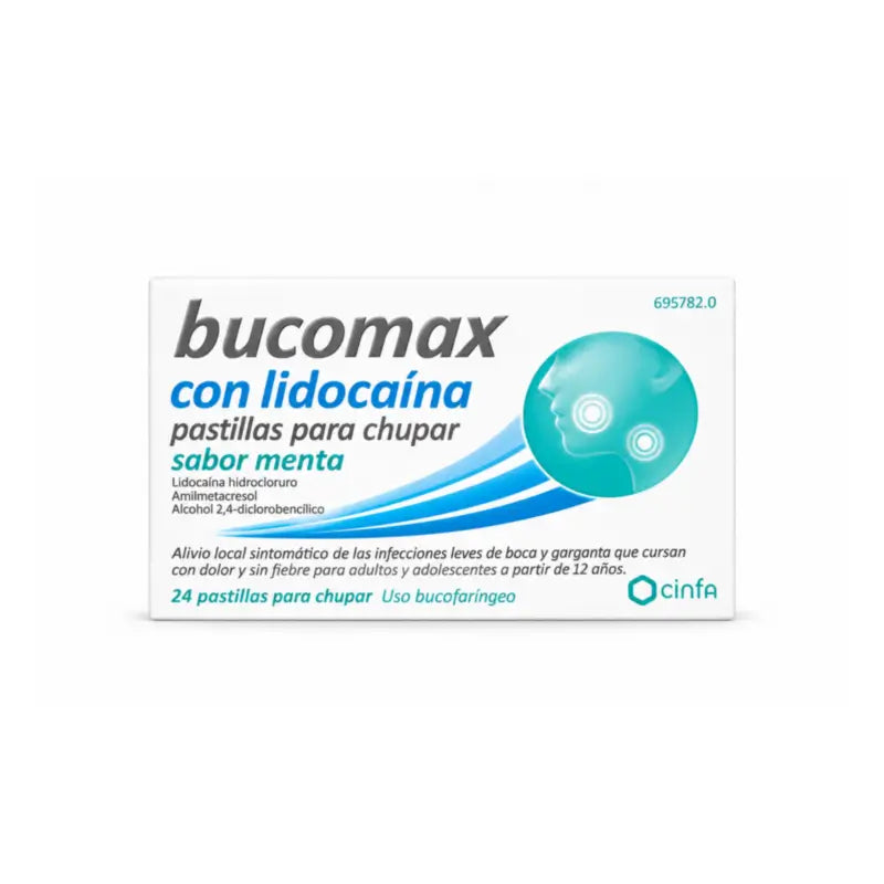 Bucomax Lidocaine Peppermint Flavour 24 lozenges