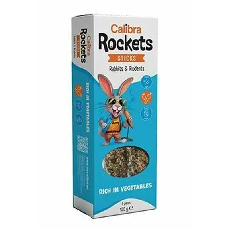 Calibra Calibra Rockets Sticks for Rabbits and Rodents – Vegetables 120g