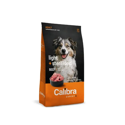 Calibra Dog Expert+ Adult Light & Sterilised Beef Feed 750G