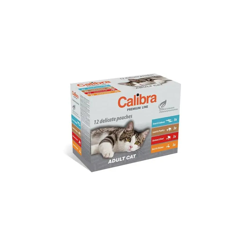 Calibra Cats Adult Pouch Multipak Box 12X100G