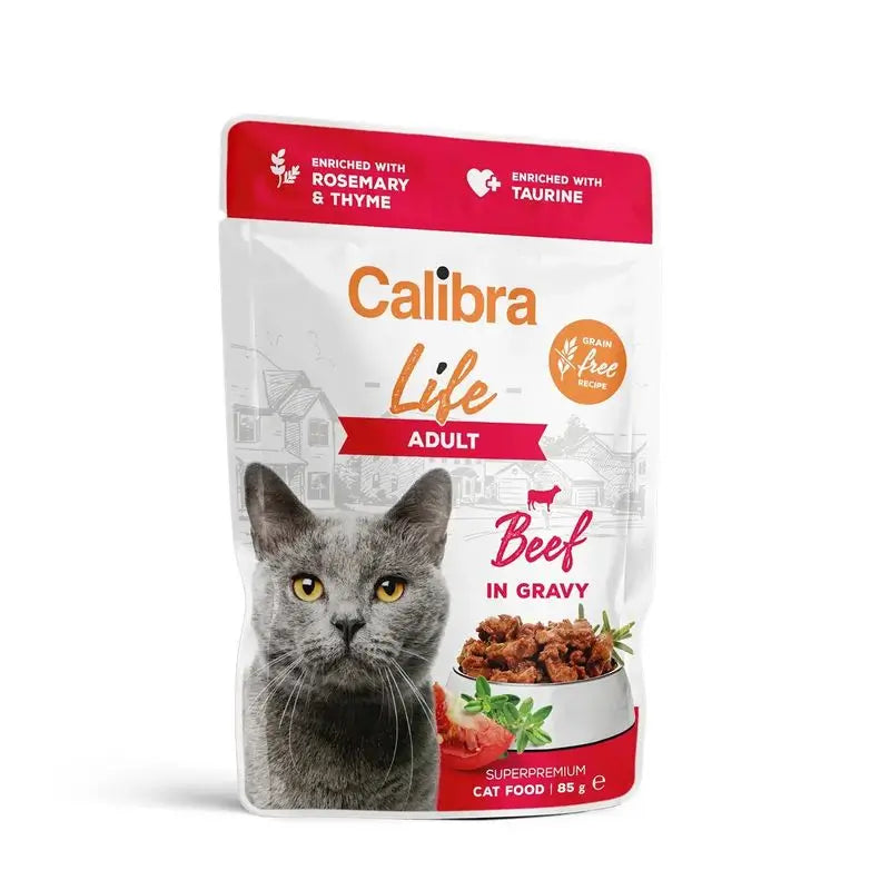 Calibra Cats Life Pouch Adult Beef In Sauce 28X85Gr