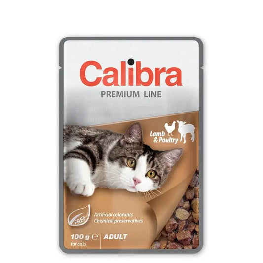 Calibra Cats Pouch Adult Lamb Chicken Box 24X100Gr