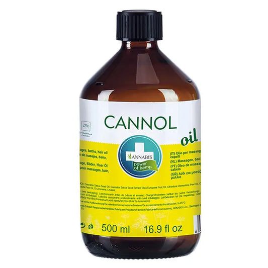 Cannol 500 Ml - Multi-Purpose Moisturising Hemp Oil Massage, Bath & Hair , 500 ml