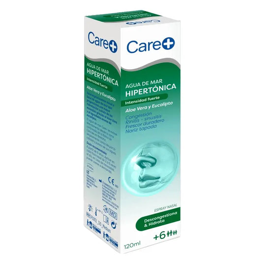 Care+ Hypertonic Sea Water with Aloe Vera and Eucalyptus , 120 ml