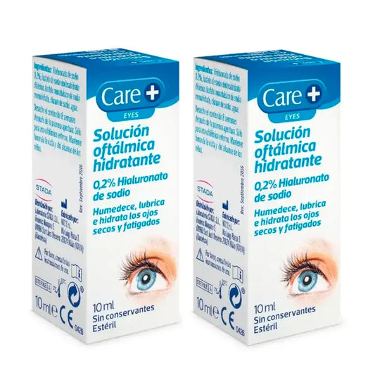Care+ Moisturising Ophthalmic Solution, Pack 2 x 10 ml
