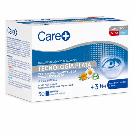 Care+ Ophthalmic Wipes Silver Technology 30 Units